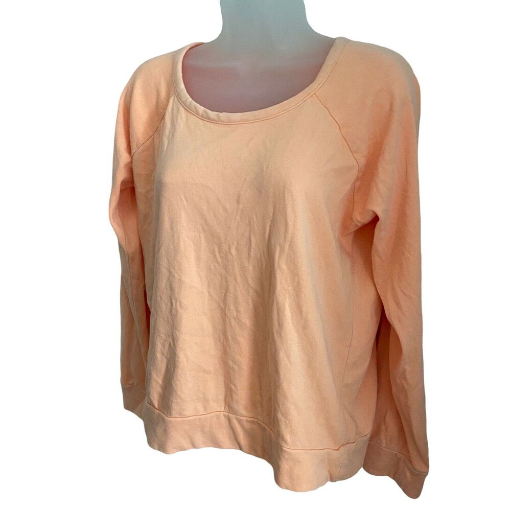 Chaser XS Sweatshirt Raglan Pullover Long Sleeve Orange Casual - Picture 5 of 7